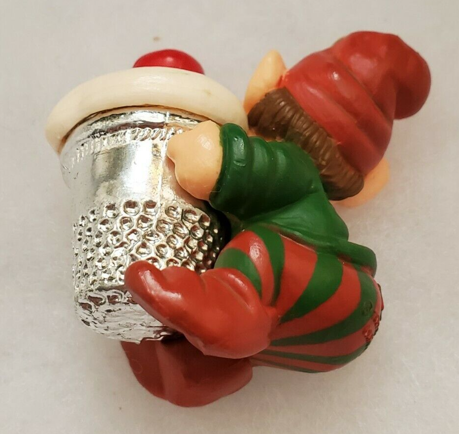 1983 Hallmark Keepsake Christmas Ornament Thimble Elf 6th In Series