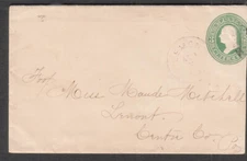 c 1870's postal cover Lemont PA to Miss maude Mitchell in-city