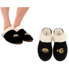 NIB Soludos Celestial Cozy Slip On Slipper in Black Size:5