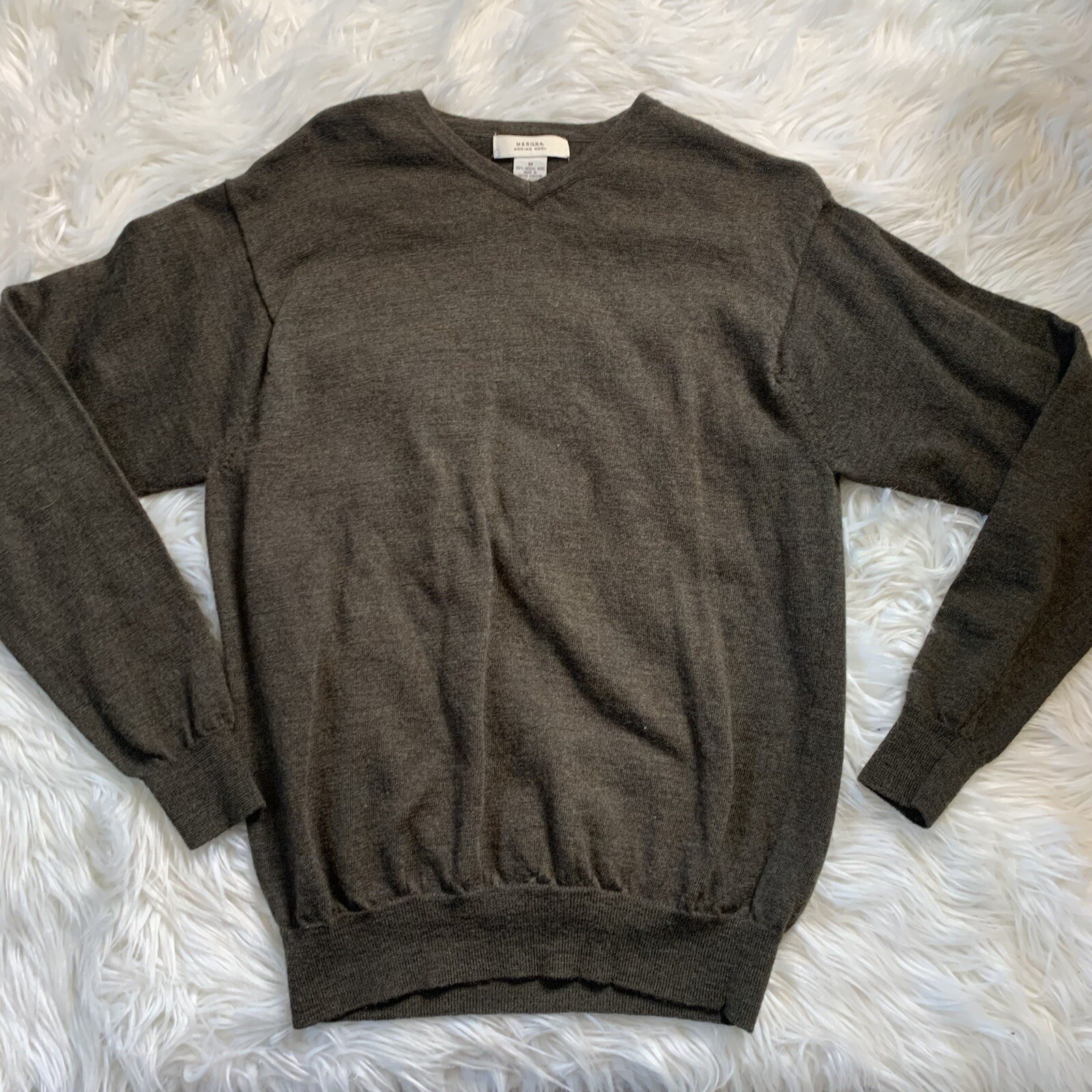 Merona Mens Sweater Size Medium Brown 