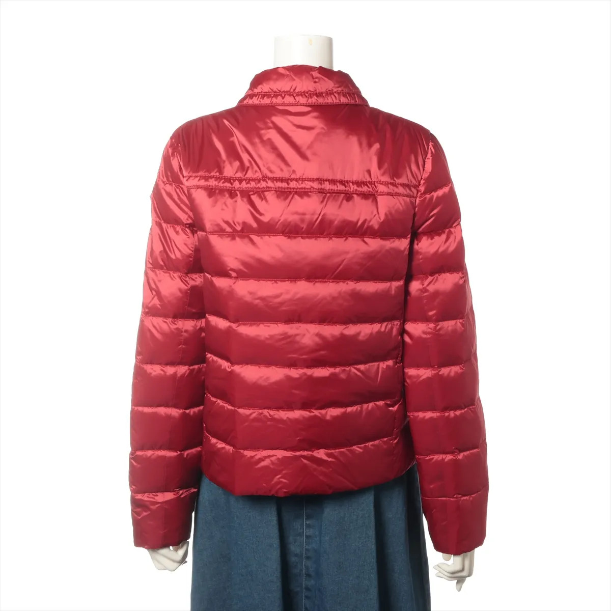 Prada Triangle logo 15 years Nylon Down jacket 42 Ladies' Red  29B833 Body sleev thumbnail 2