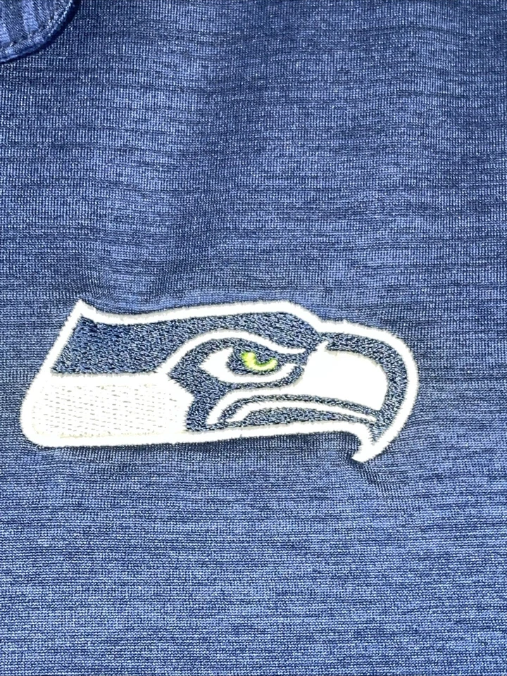 Camisa Polo Tommy Bahama Island Zone/Seattle Seahawks Hombres S/P Azul Marino Protección UV Foto 4 de 4