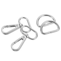 "Drehbarer Karabinerhaken, Push-Gate-Karabinerverschluss Mit D-Ringen (1\" Silber)"