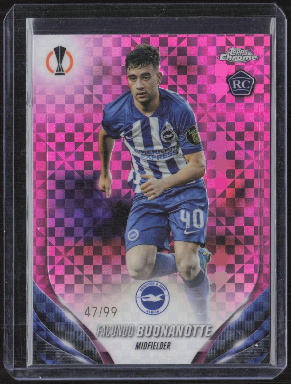 2023-24 Topps Chrome UEFA CC #136 Facundo Buonanotte Magenta X-Fractor RC #/99