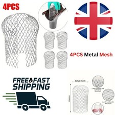 4PCS Metal Mesh Gutter Leaf Debris Mud Trap Guards Drain Pipe Cover Downpipe UK