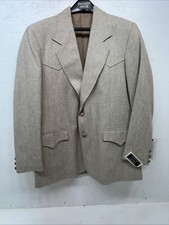 New Men?s Pioneer Wear Tan Suit Jacket 42 #12015 Y-600