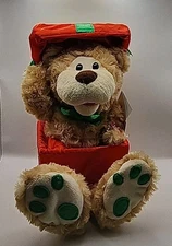 Sound N Light Animatronics Teddy Bear In A Gift Box Singing Christmas NWT