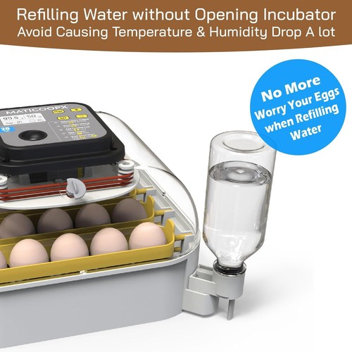 MATICOOPX 20 Egg Incubator w/ Humidity Display Candler Automatic Turner Hatching - Picture 5 of 6