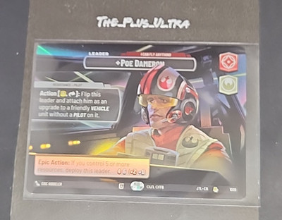 Star Wars Unlimited JTL - Poe Dameron - Showcase Foil - 1009 - Rare - NM/M