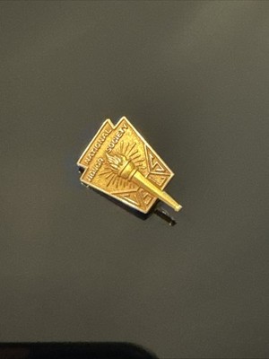 Vintage marked 14K Gold National Honor Society NHS Torch Lapel Pin 2g not scrap
