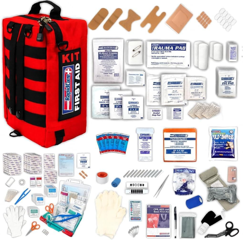 First aid kit – 300+ piece emergency medical kit with bonus 95-piece travel pack
