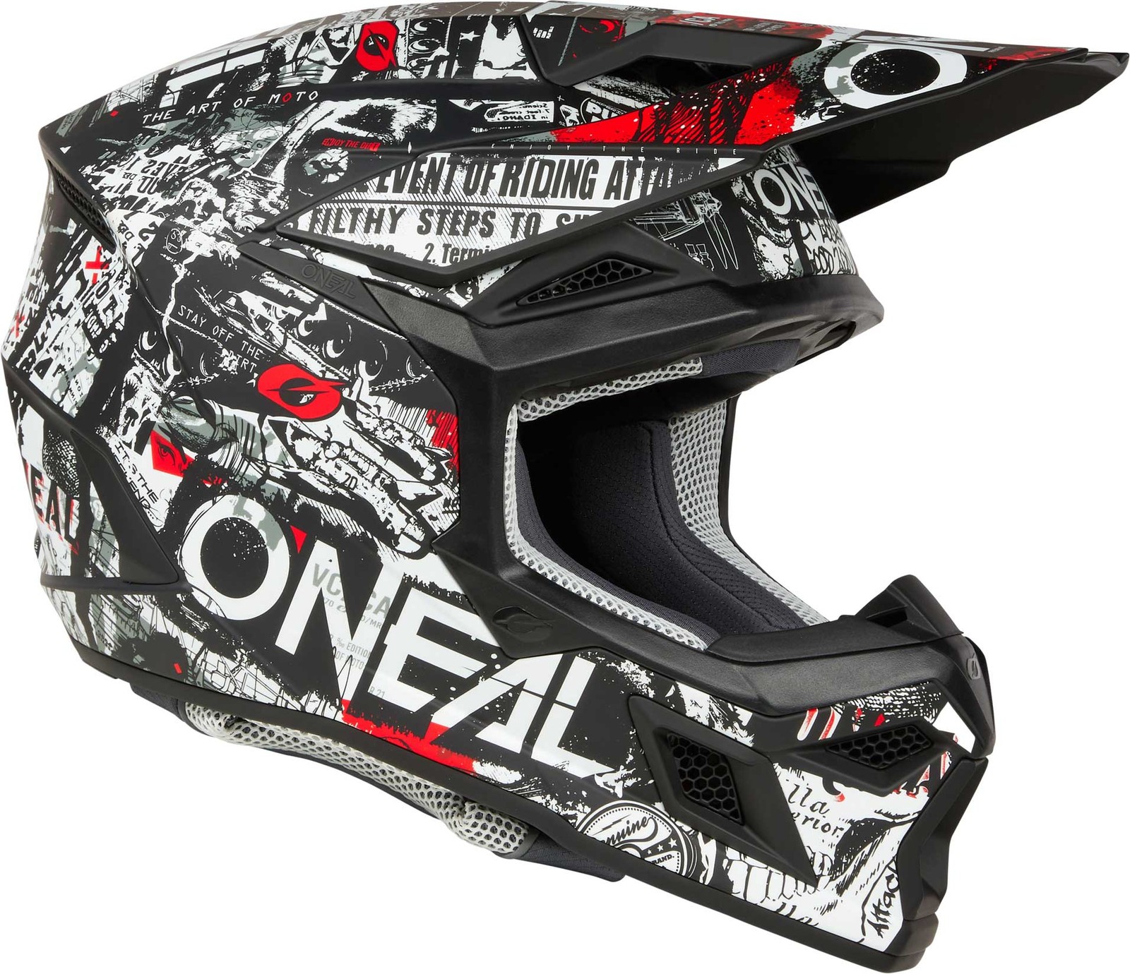 O'Neal 3 SRS Attack Helmet - Motocross Dirt Bike Offroad Adu