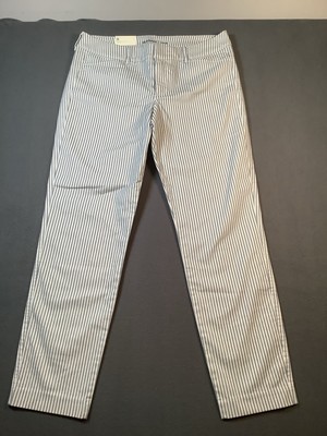 Old Navy Pixie Pants Size 8 Regular Ankle Length Nwt Blue White Pinstripes  A