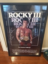 Sylvester Stallone & Hulk Hogan Autographed Rocky III Movie Poster JSA LOA 24x36