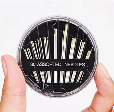 30 X Hand Sewing Needles ASSORTED SIZES EASY THREAD Big Eye Set UK 🇬🇧 ...