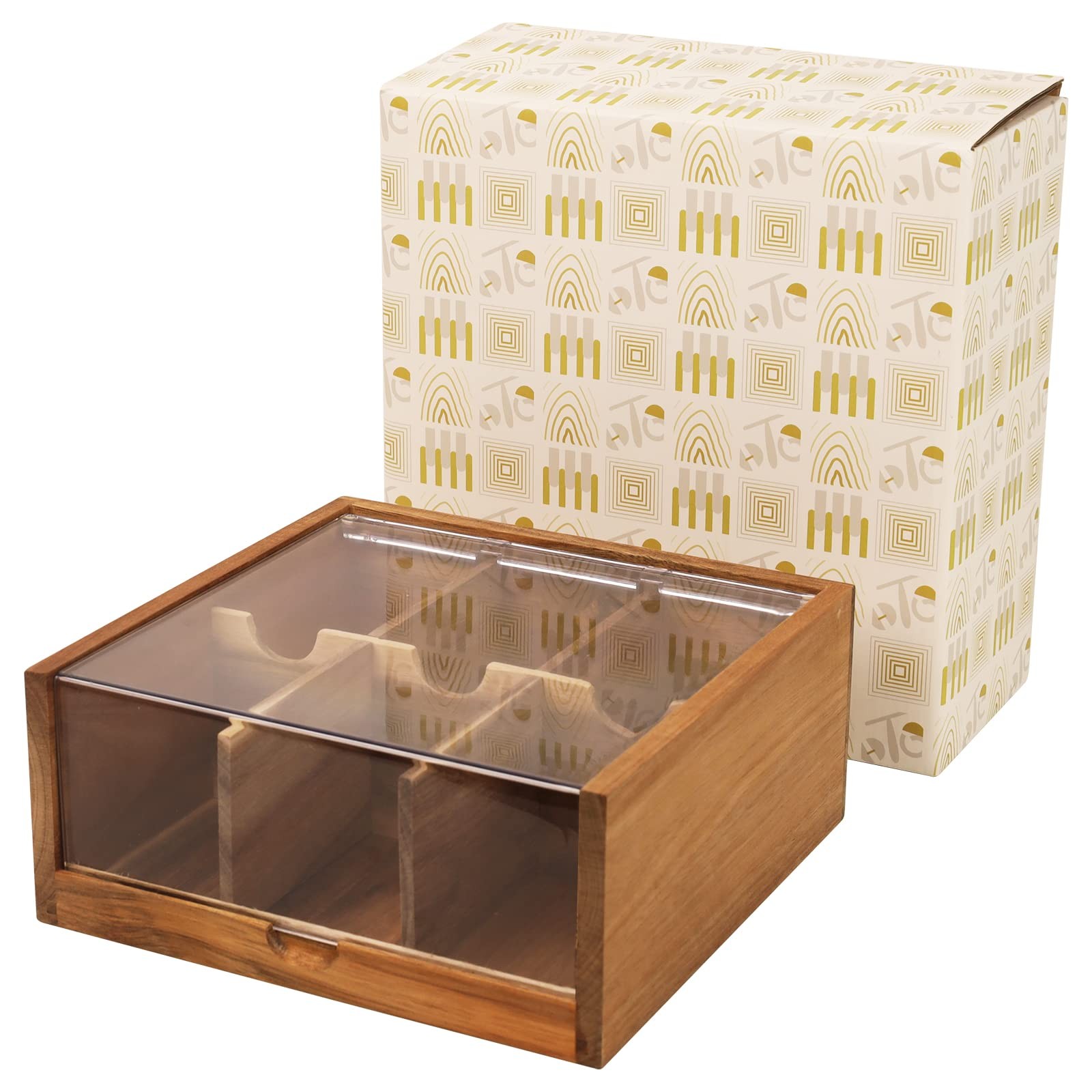 Bag Organizer Storage Gift Box 6 Compartments Tea Chest Box With