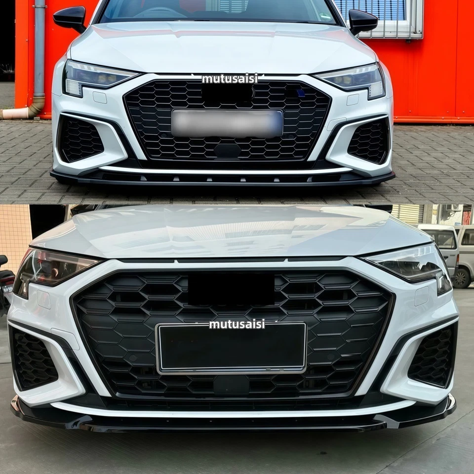 Para AUDI S3 A3 S-Line IV 8Y 2020-2023 Kit de separador de labios delanteros - Imagen 3 de 4