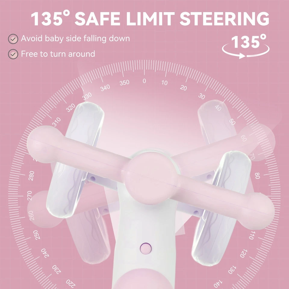 Laufrad für Kinder ab 1-3 Jahre Kinderlaufrad mit Stützräder Pedalen 4-Räder Neu - Bild 4 von 4