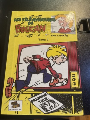 SCARCE!  SIGNED w/ DRAWING!  VG+ Les Tele-Aventures de Boucan by Par Chakir