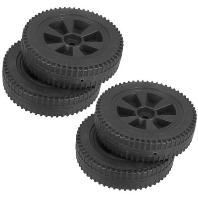 4Pcs Heavy Duty Black Grill Caster Wheels Replacement for Outdoor Gas Bbq Cart