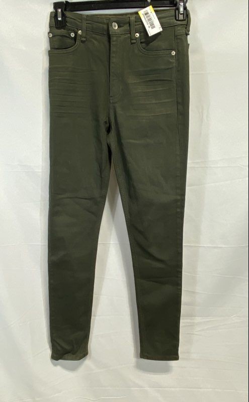 Rag & Bone Women's Olive Green High Rise Skinny Jeans Sz 27