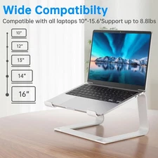 Aluminum Laptop Stand for Desk Detachable Portable Riser 10-16" Silver FREESHIP