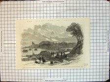 War America Water Batteries Fort Pillow Mississippi After Evacuat Antique Print