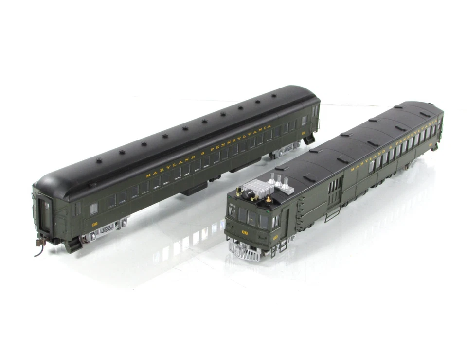 HO Scale **MARYLAND & PENNSYLVANIA** Doodlebug & Coach -- Bachmann 81424, w/ DCC - Image 4 of 4