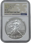 2021 W Burnished American Silver Eagle $1 Coin NGC MS 70 Early Releases T2