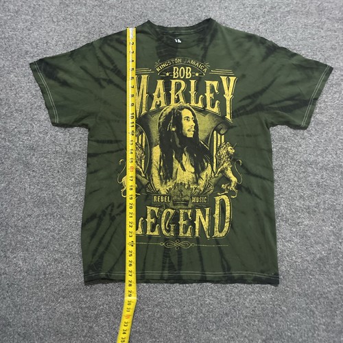 Zion Rootswear Shirt Mens Medium Green Yellow Bob Marley Legend Graphic - Picture 8 of 14