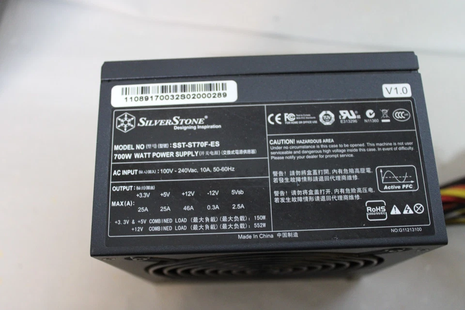 SilverStone SST-ST70F-ES Netzteil V1.0  700W Power Supply Active PFC - Bild 2 von 4