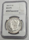 1883 CC Carson City Mint Proof Like Morgan Silver Dollar $1 NGC MS 63 PL