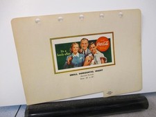 COCA COLA 1940 store display sign salesman sample family affair soda bottle