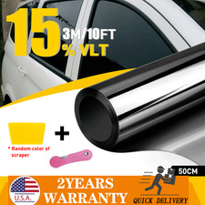 20x 10ft Uncut Roll Window Mirror Black Tint Film Car Home Office Glass