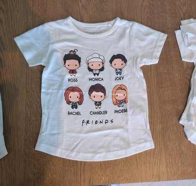 NEXT Friends T-Shirt Alter 1-2 weiß süß Cartoon-Druck Kinder Jungen Mädchen Oberteil