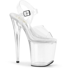 Pleaser 8" Heel 4" Pf Ankle Strap Sandals Adult Women Shoes Treasure/808Fla