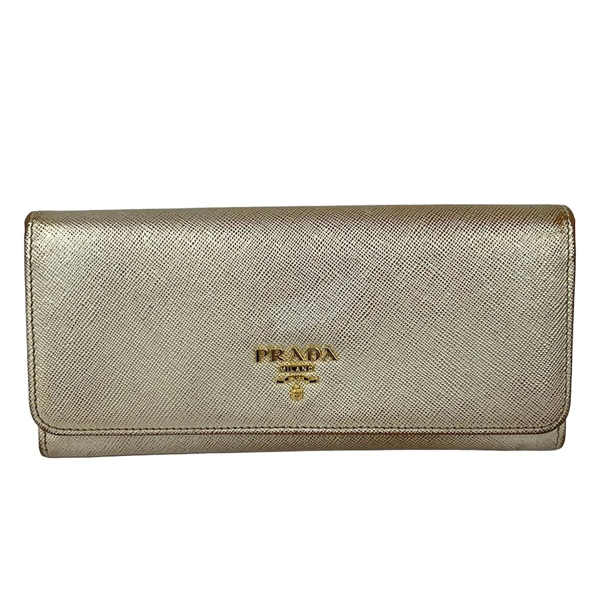 PRADA Leather Gold Wallets for Women for sale | eBay display picture 1