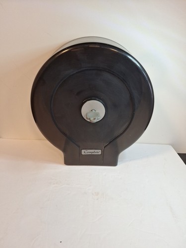 Complete Jumbo Commercial Toilet Paper Dispenser Wall Mount ABS Black 11-inch