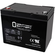 Mighty Max 12V 75Ah Internal Thread Battery for Quantum Q6 Edge HD