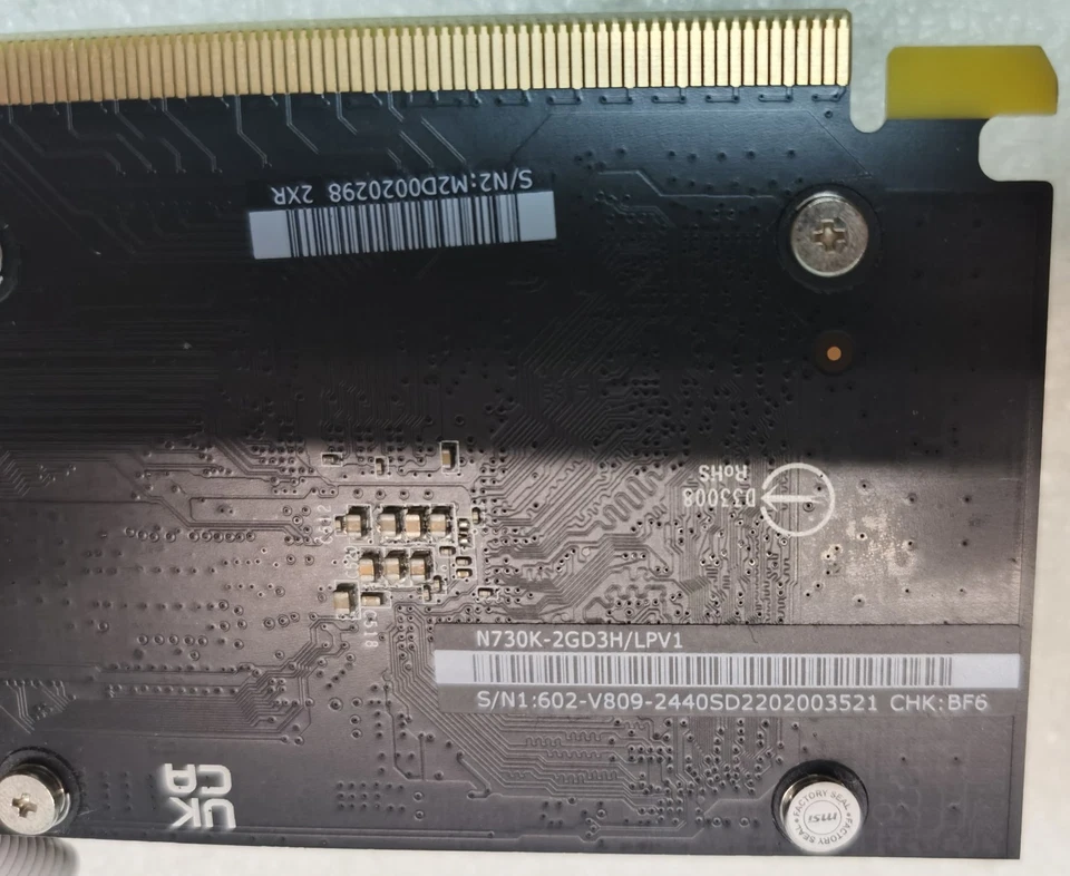 ✅Carte Graphique Msi Nvidia GeForce GT730 2Gb DDR3 / DirectX 11 / HDMI/DVI/VGA - Immagine 4 di 4