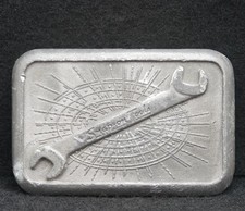 WC03107 AMAZING VINTAGE 1970s  SNAP-ON TOOLS CORPORATION  PEWTER BELT BUCKLE