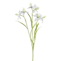 artplants Plastik Zweig Lilie Plomix, Weiß, 65Cm