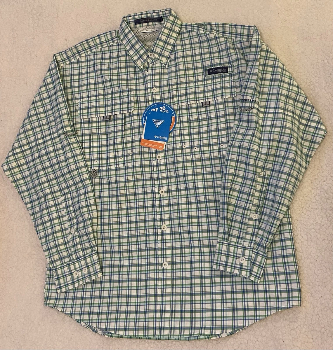 Columbia PFG Tamiami II Chemise de pêche à manches courtes pour homme, Blanc, TG