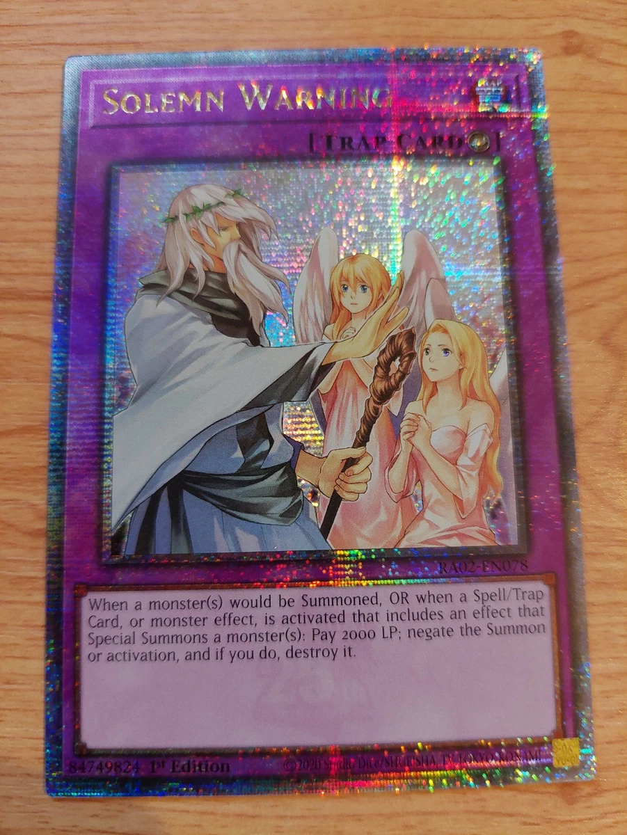 Yu-Gi-Oh! TCG Solemn Warning Individual Collectible Card Game