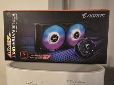 Gigabyte AORUS WATERFORCE X II 240mm AIO CPU Cooler Fluid Dynamic Bearing Black