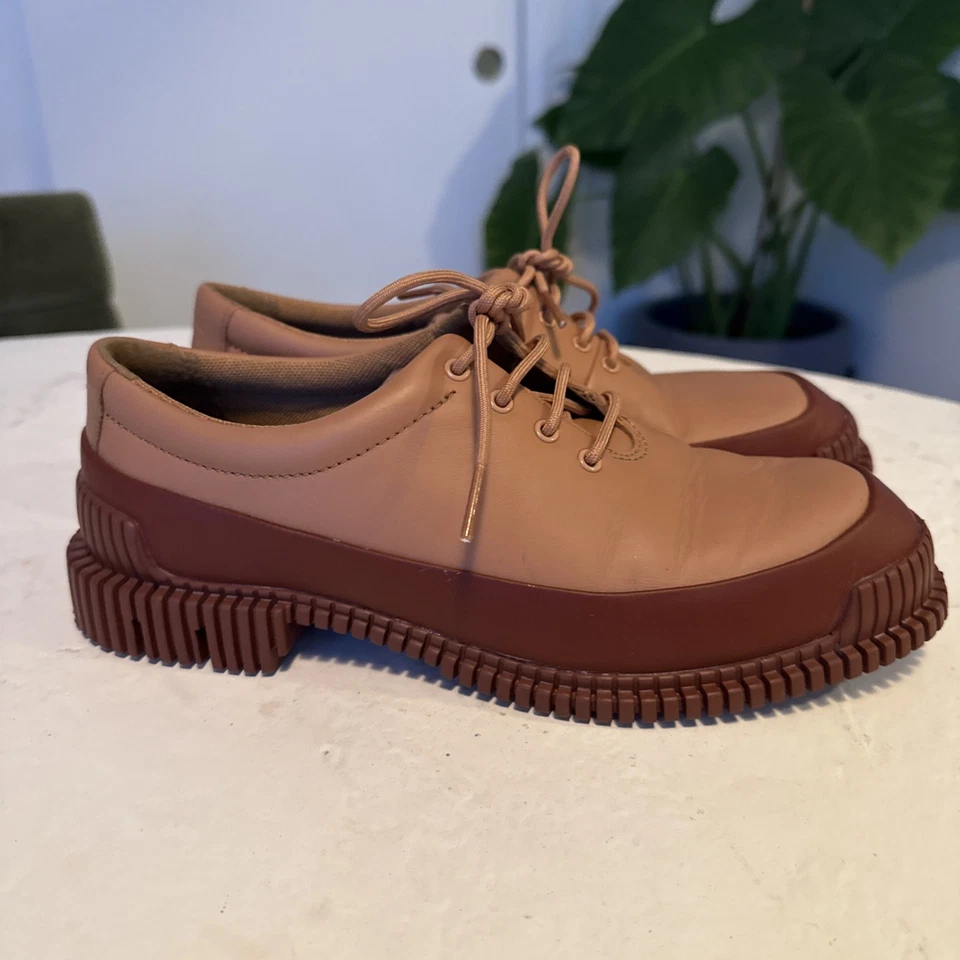 Zapatos Camper Oxford Mujer 38/7.5M Pix Cuero Rosa Cómodos Con Cordones Foto 3 de 4