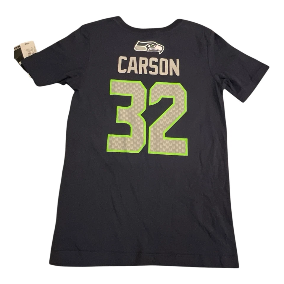 Camiseta Seattle Seahawks Chris Carson #32 Meninos Juventude G (12/14) Licenciada pela NFL - Imagem 3 de 4