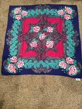 Styled by Dimensions Retro Scarf Flower Geometric Various Colors 37  x37  Vintage