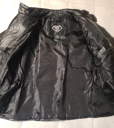 Diamond Plate Women's Large Genuine Leather Tapered Waist Motorcycle Jacket - Bild 7 von 11