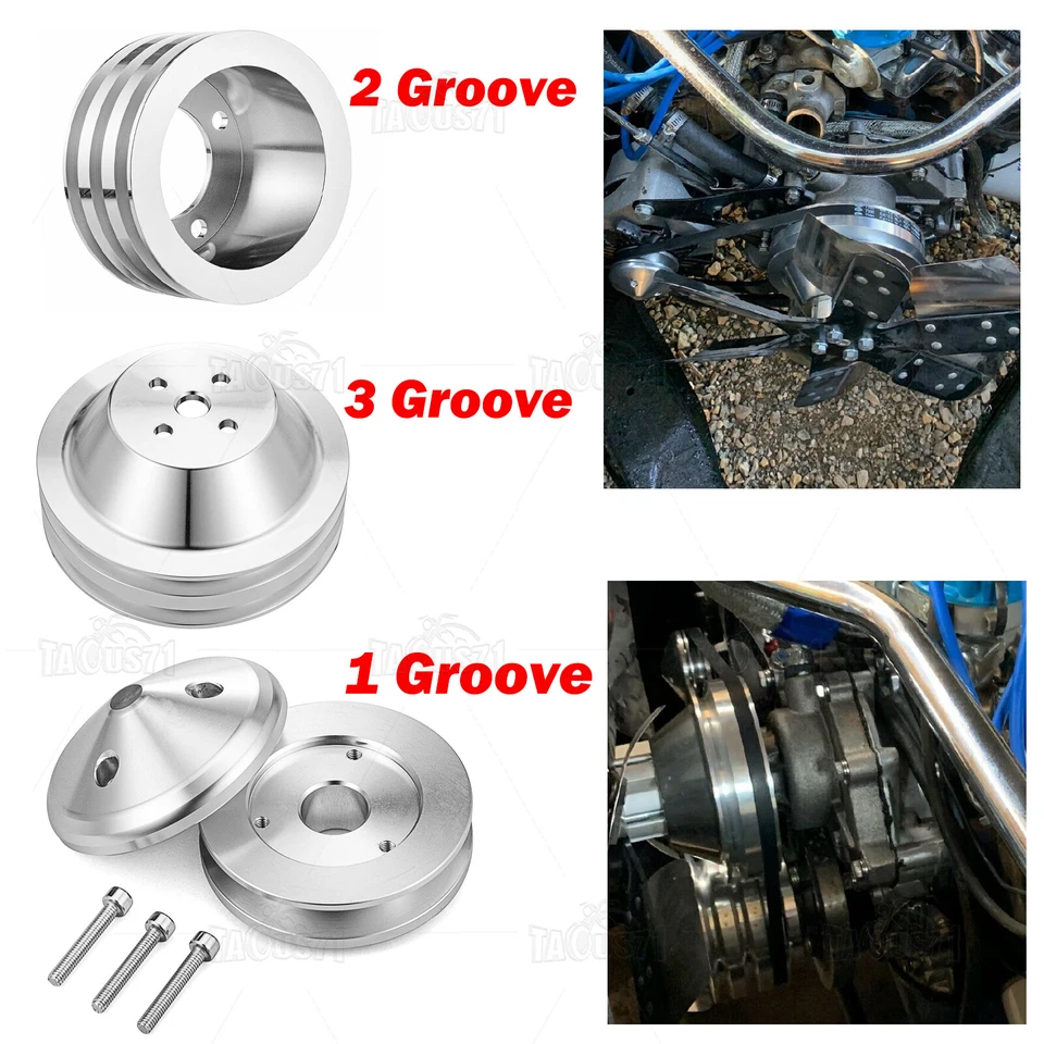 Коленвал водяного насоса генератора переменного тока комплект шкива клинового ремня для малого блока Ford 302 351 Вт - Изображение 3 из 4